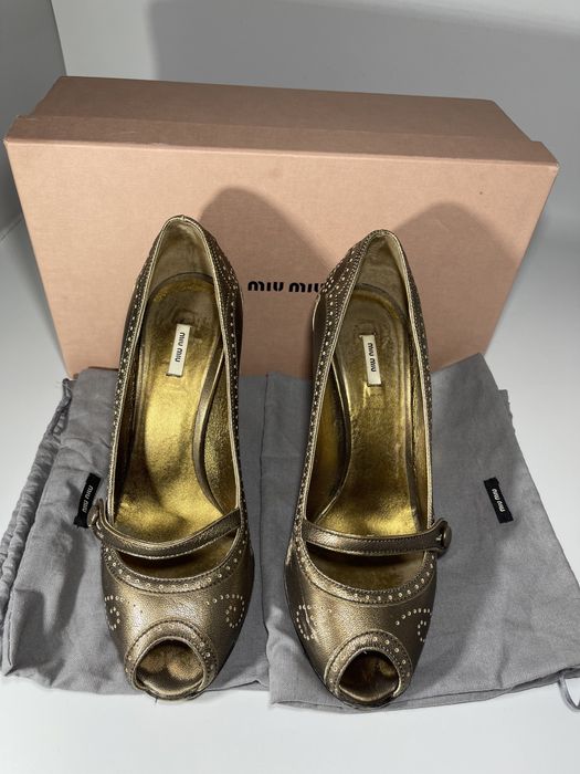 Miu Miu pantofi aramii cu toc marimea 37