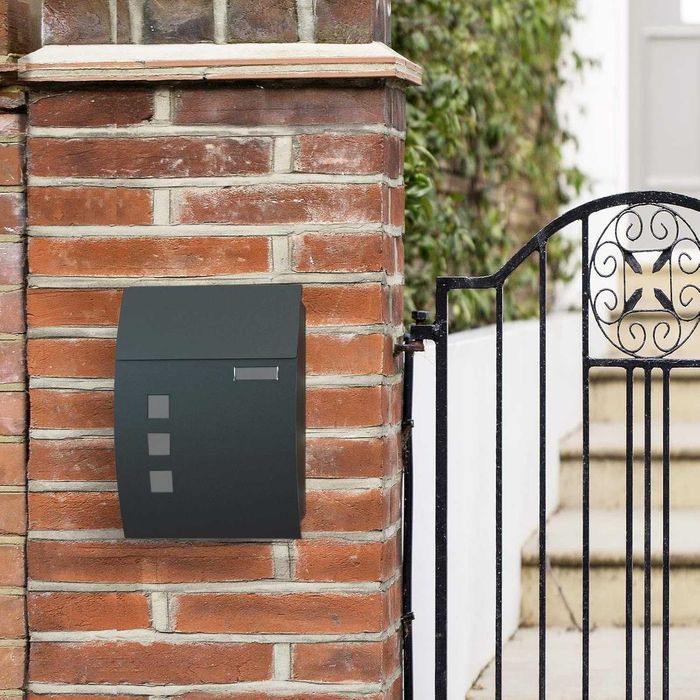 Cutie postala Songmics, otel gri-antracit