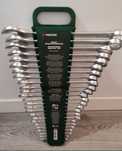 Parkside set de 25 chei fixe inelare cu suport de perete