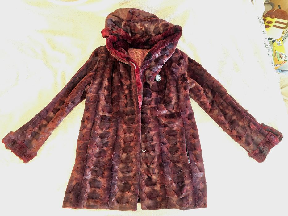 Palton de blana naturala de vizon