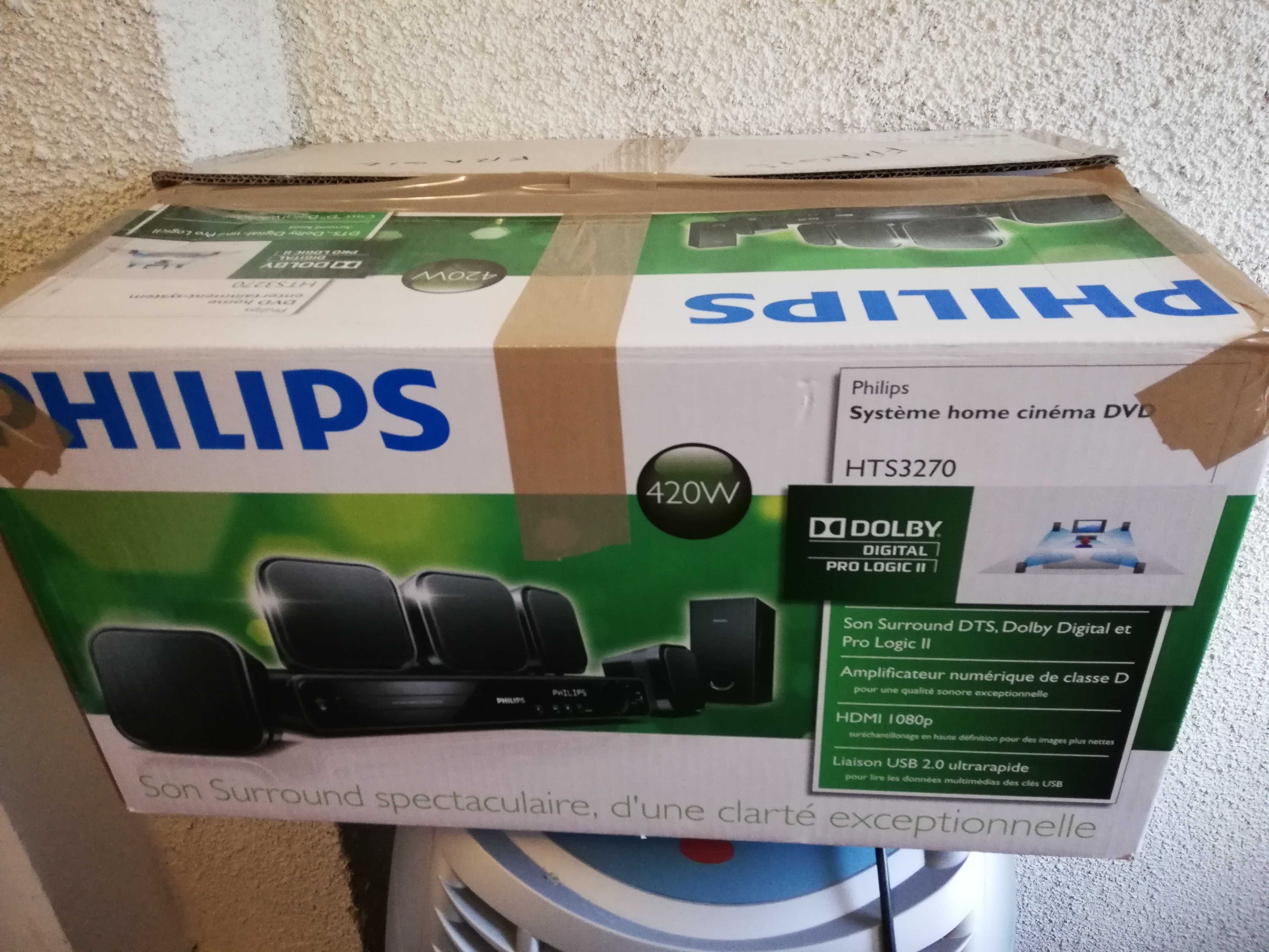 PHILIPS  HTS 3270 - Sistem Home Theater 5.1 (DVD/Amplif/Boxe)- ca Nou