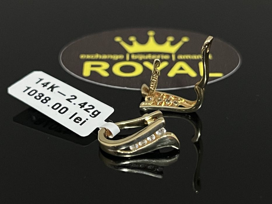 Bijuteria Royal CB : Cercei dama aur 14k 2,42 grame