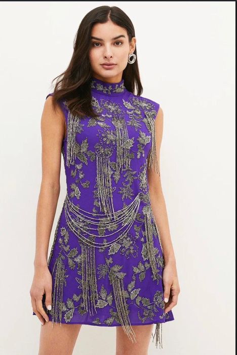 Rochii / Rochie Asos bijuterie cu paiete pietre aplicatii