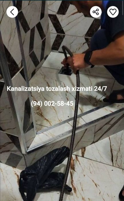Kanalizatsiya tozalash 24/7 канализатция