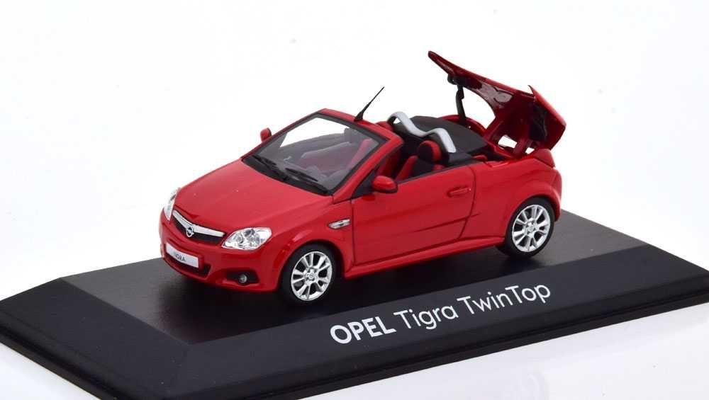 Macheta OPEL TIGRA TWIN TOP B 2004 rosu - Minichamps, 1/43, noua.