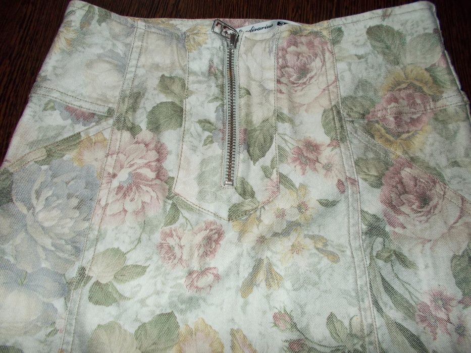 Fusta din denim elastic Stradivarius