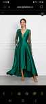 Rochie verde tafta si dantela 42 xl