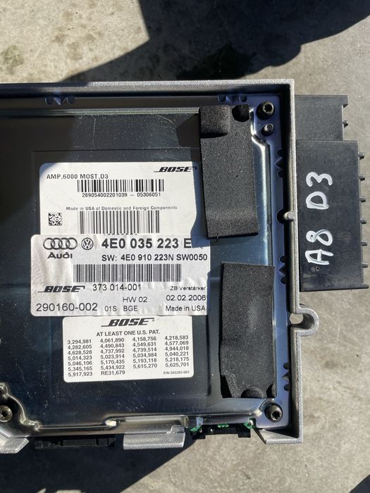 Vand amplificator Audio Audi A6 A8 Bose multimedia / muzica