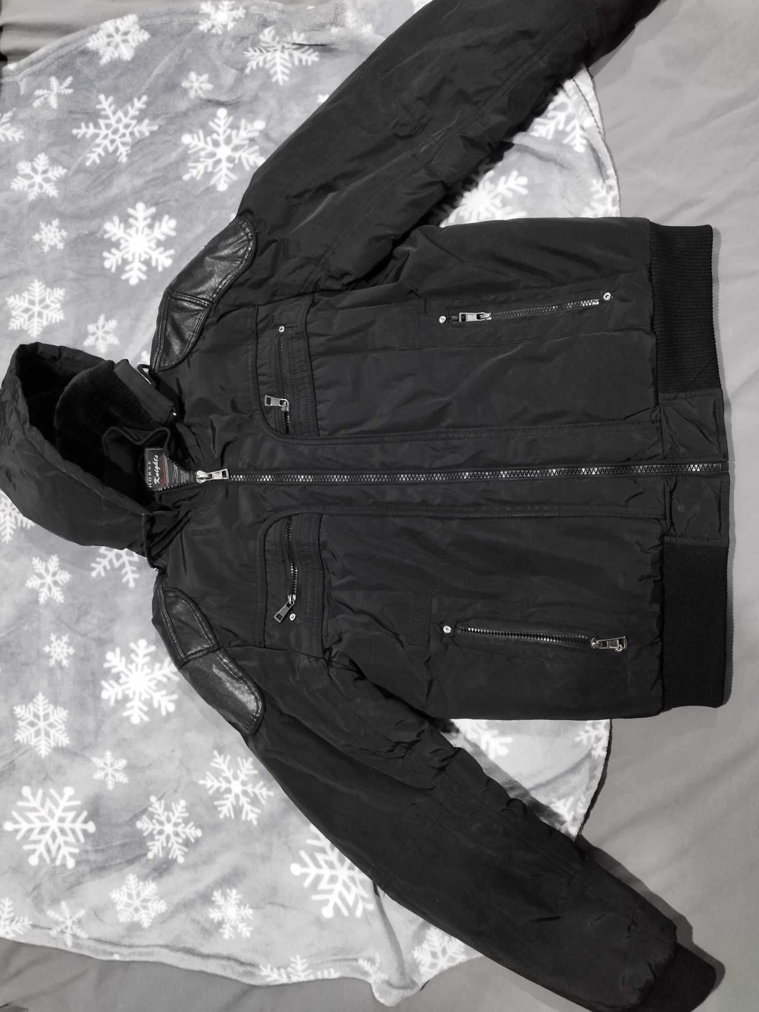 Мъжко черно зимно яке