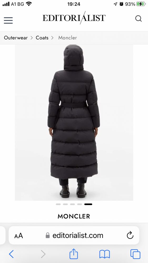 Moncler Goelo Giubbotto дълго яке 100% пух р-р 3/м