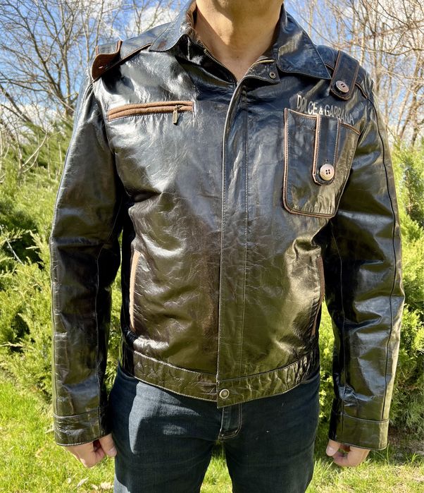 Geaca de piele Dolce Gabbana barbati