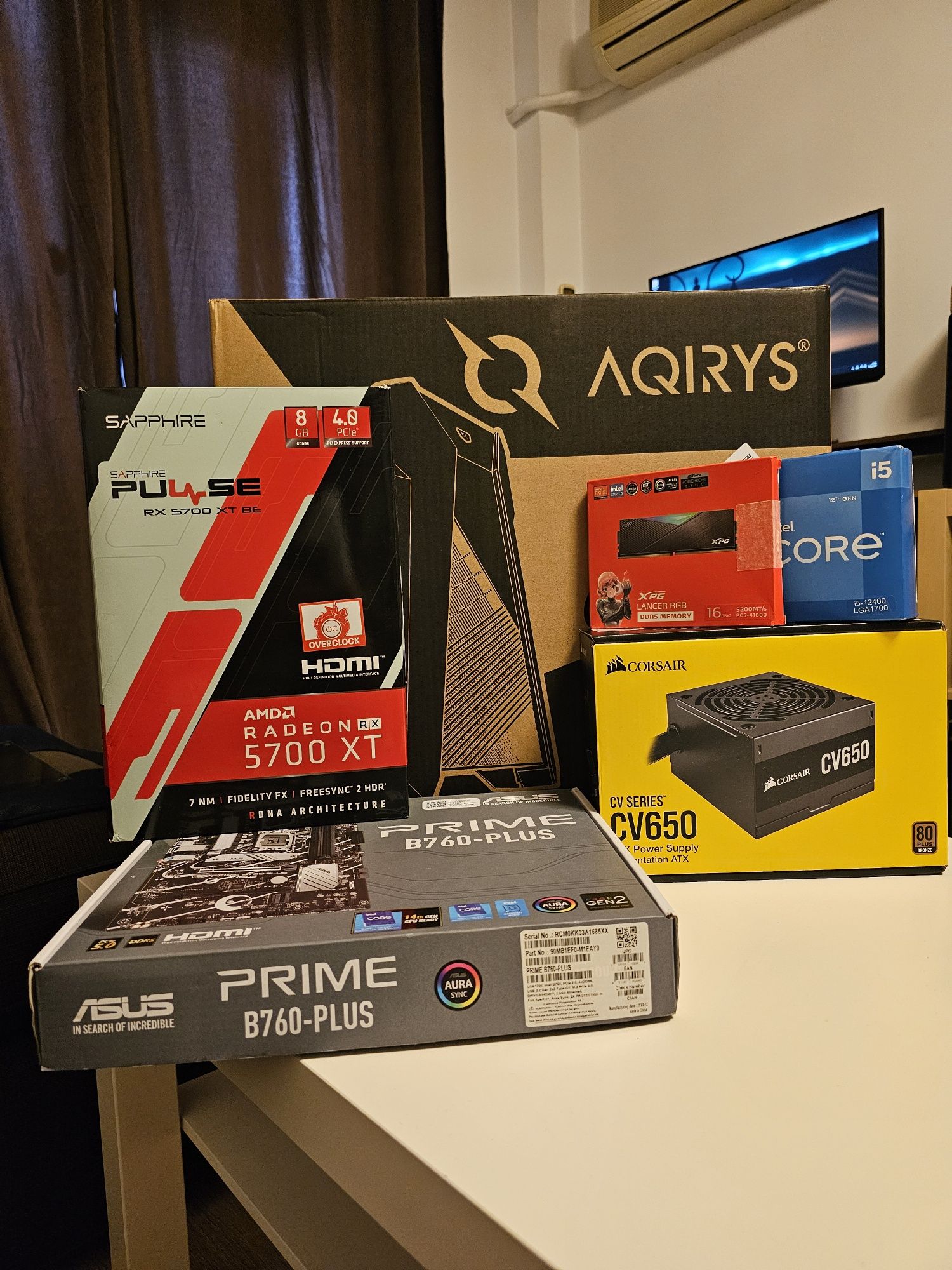 PC Gaming i5 12400, 32GB RAM DDR5, Asus B760 Plus, SSD M2 512GB