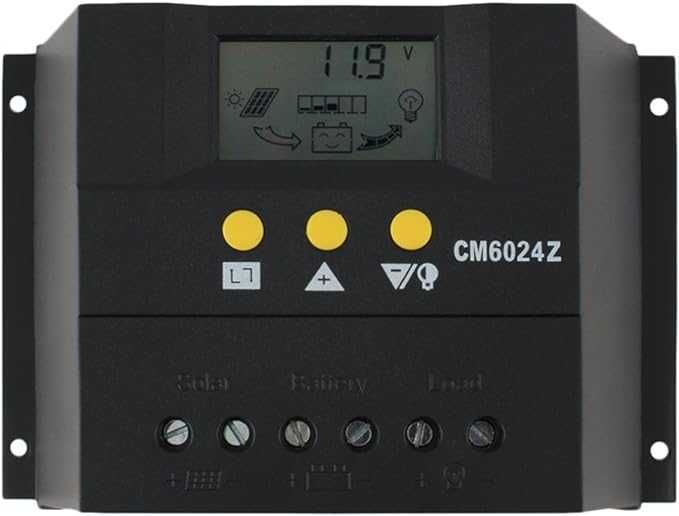 Controler de Incărcare  Solară CM6024Z 60A/12V- 24V Auto LCD Panou PV