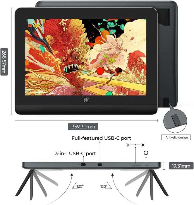 Tableta grafica XP-PEN Artist 14 Pro Gen 2, 16K X3 Pro, 1920 x 1200