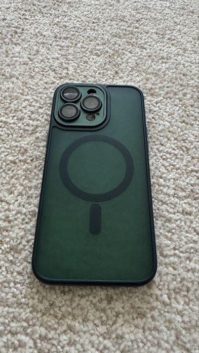 Husă Iphone 15 pro max verde cu incarcare wireless