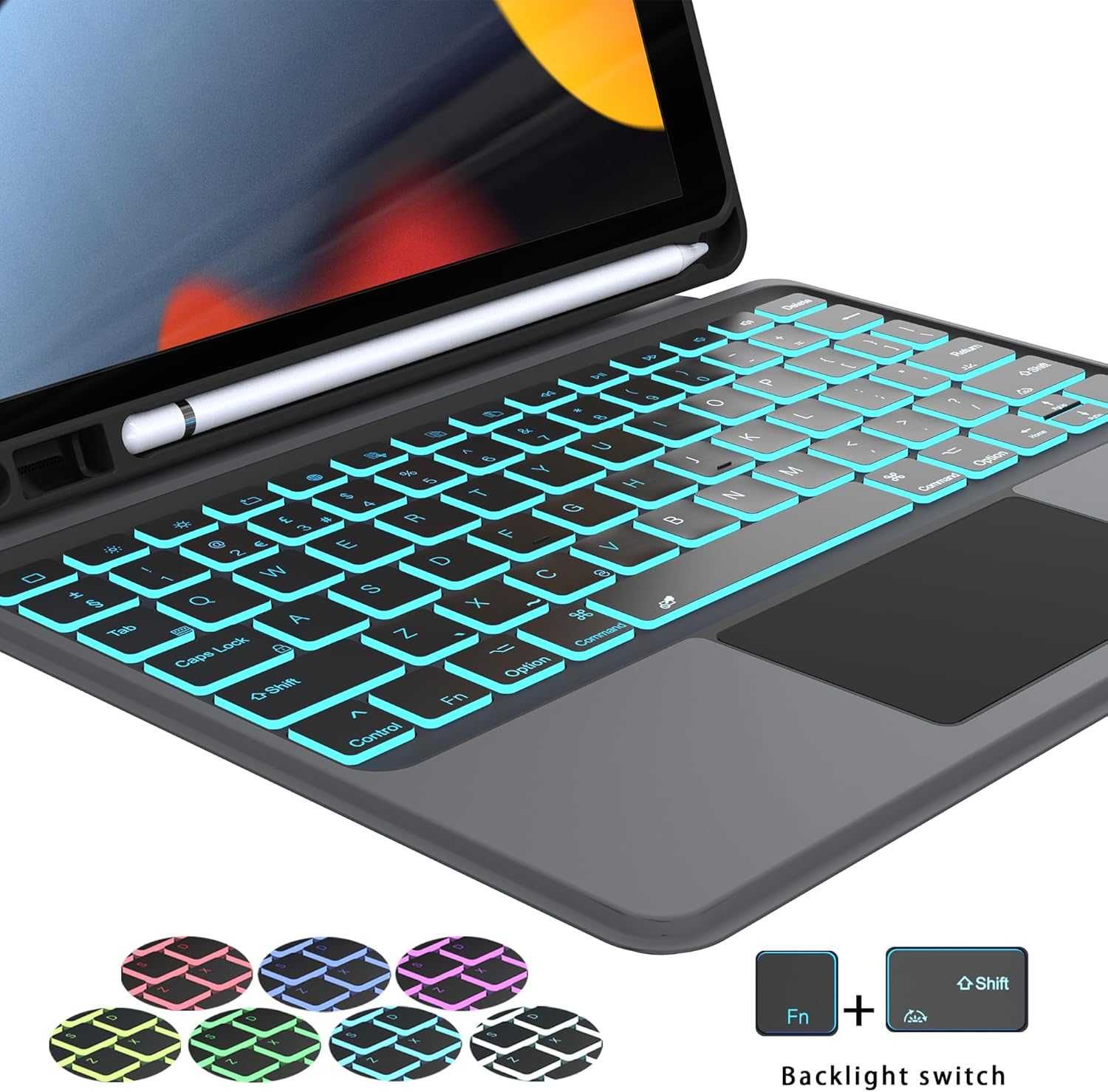 Husa cu tastatura pentru iPad 10.2 inch - ROOFEI