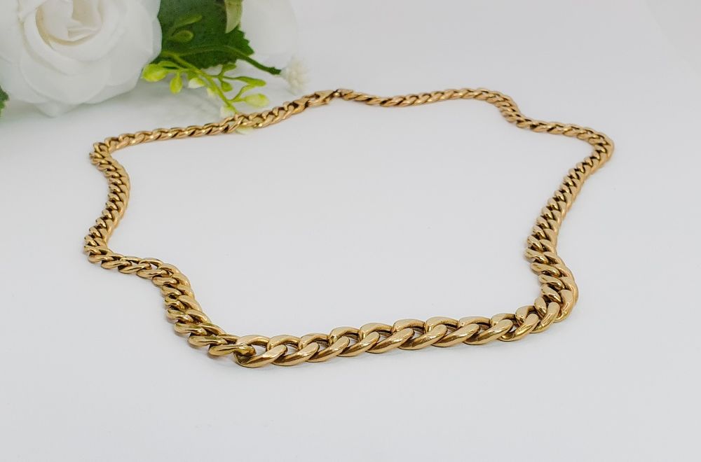 Lanț din aur de 14K model cuban gramaj 17,23 g