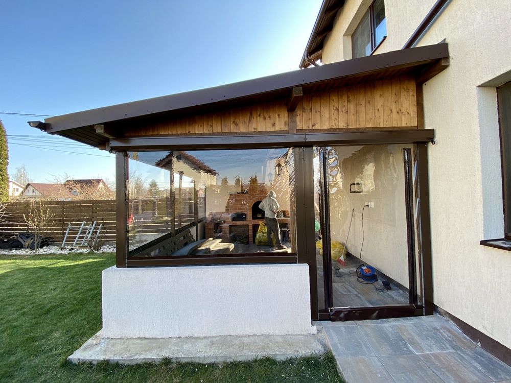 Inchideri terase/foisoare cu folie Cristal PVC Taiwan 0.8 mm