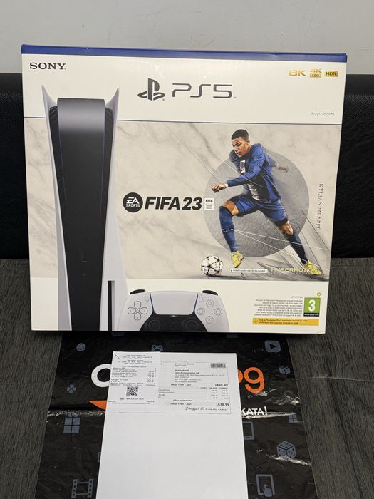 КАТО НОВ 825GB PlayStation 5 PS5 PS 5 Гаранция Ozone до 2024 г. White