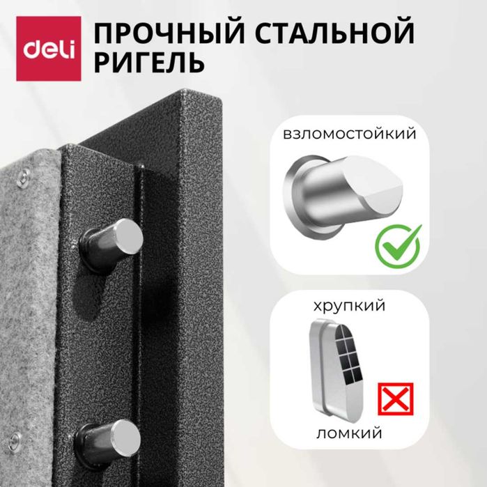 Seyf deli Сейф огнестойкий Deli ET600 50x36x35 38кг Скидки !!! Акция !