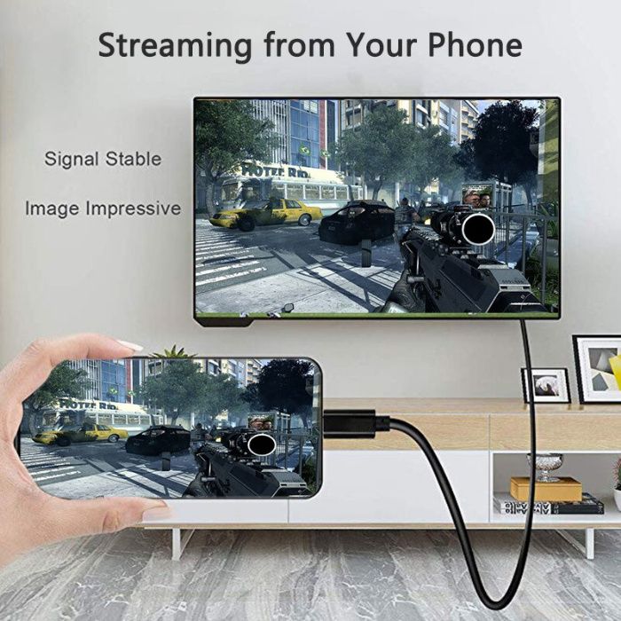 Cablu USB-C la HDMI telefon Samsung S10 S20 S21 S22 S23 Note 10 20 DEX