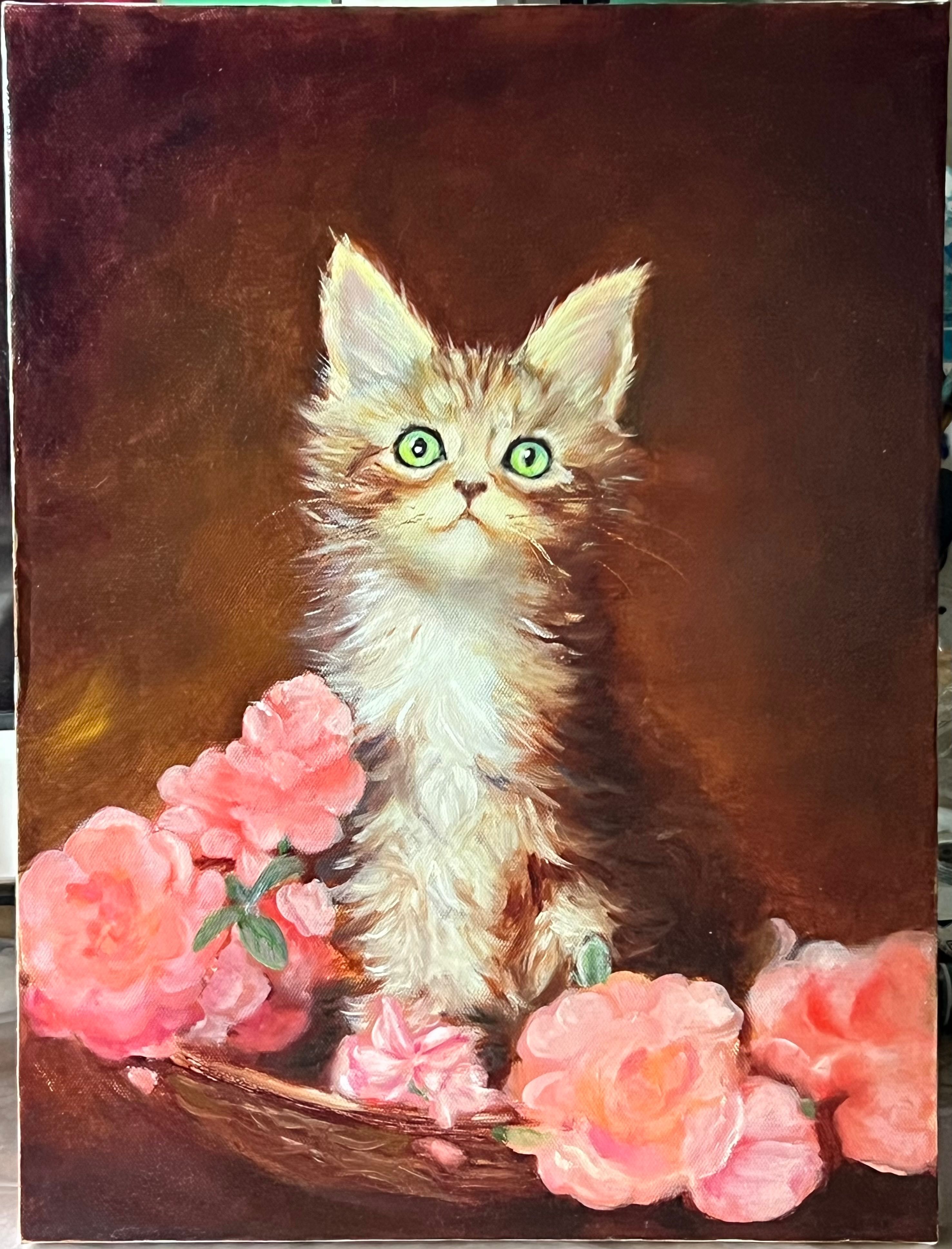Картина маслом «Котенок» 30х40 см