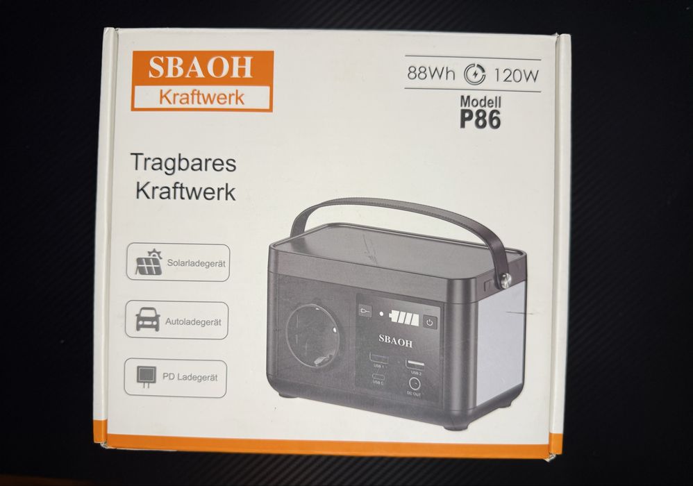 Зарядна станция SBAOH P86 Portable Power Station – 88Wh / 120W