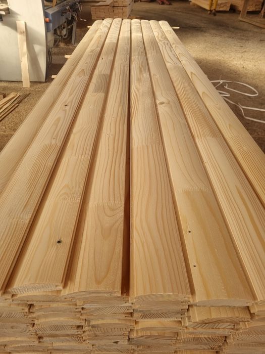 Lambriu semirotund pin nordic  scandura 4 fețe model rombus