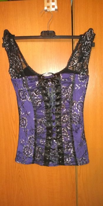 Bluza Corset deosebit Gothic / Victorian , Jane Norman UK, S-M