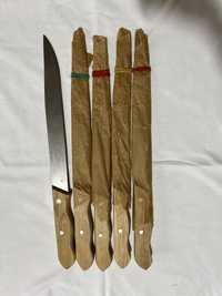Ножи стальные, с деревянной ручкой, фабричные в масле