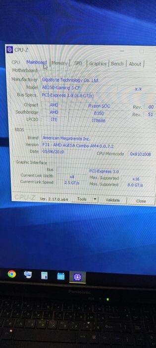 Геймърски компютър  AMD Ryzen 3 2200G,GA-AB350-Gaming 3 ,DDR4  2x8 gb