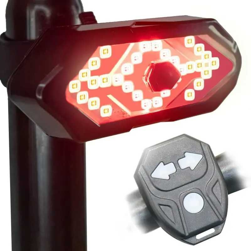 SEMNALIZARE bicicleta WIRELESS lampa lumini LED spate stanga dreapta