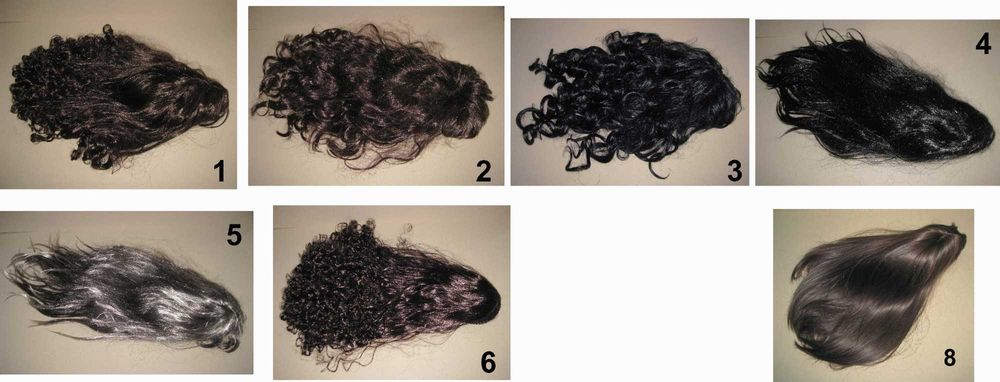 Перука изкуствена коса дълга права къдрава вълниста с диадема