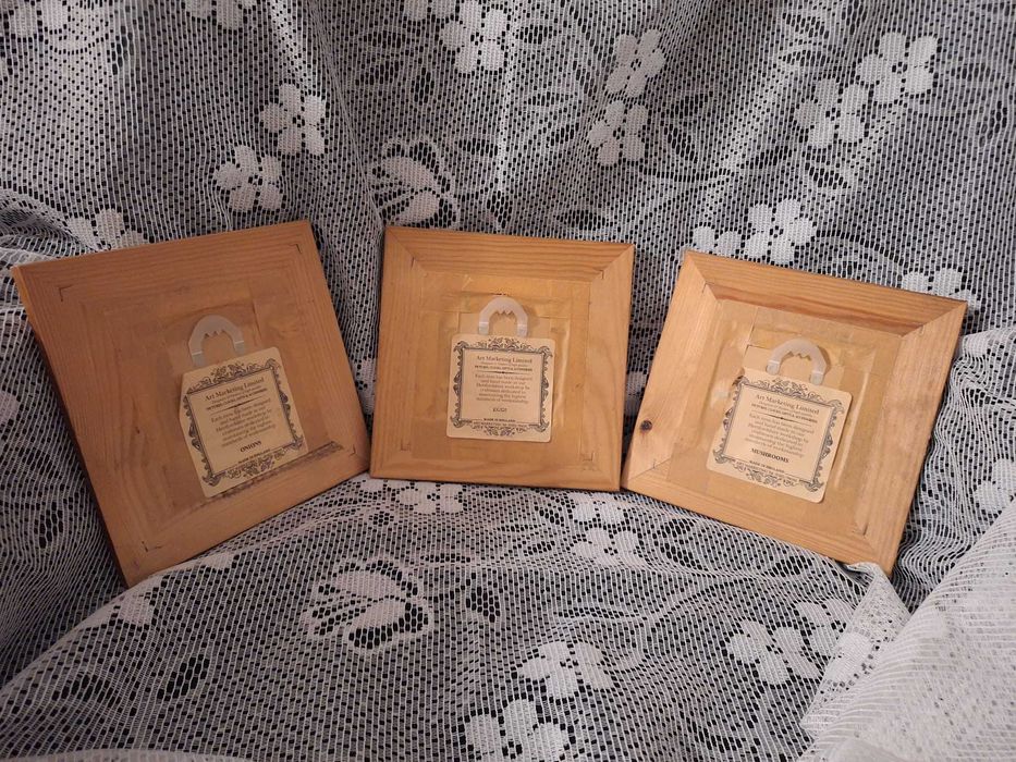 Set de tablouri vintage cu ramă din lemn