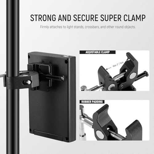 Нов NEEWER Конвертор NP-F към V Mount с DC кабел и захват за статив