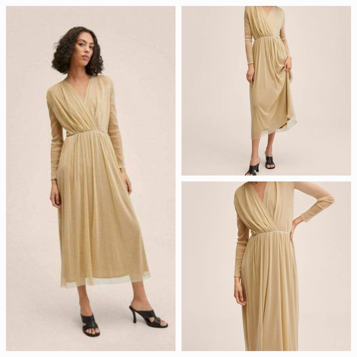 Rochie metalizată din tulle