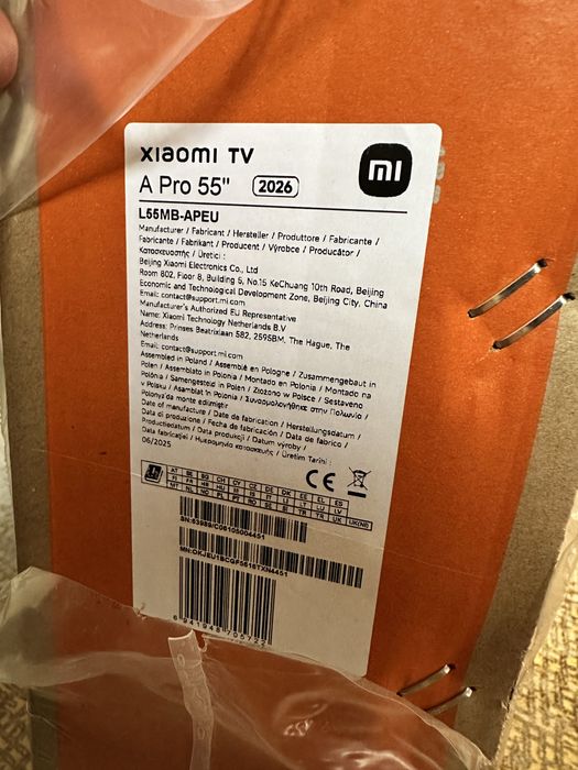 Телевизор 4K смарт Xiaomi A Pro 55”