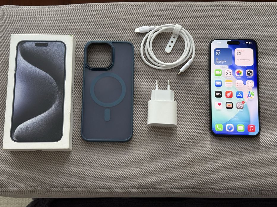 *512GB*Като Нов iPhone 15 Pro Max 512GB Blue Titanium