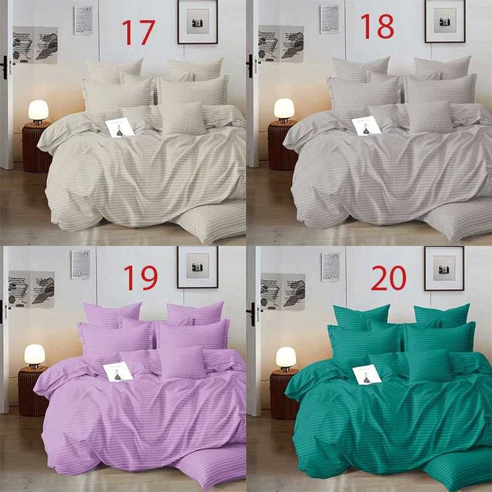 Lenjerii de pat damasc pentru pat dublu 2 persoane Sonia finet 6 piese