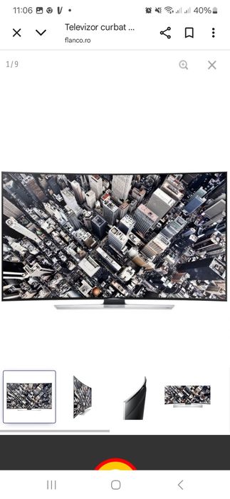 televizor curbat, Smart LED 3D, Samsung 65HU8500 164 cm