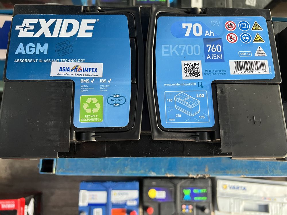 Аккумулятор Exide EK700 70 Ah AGM