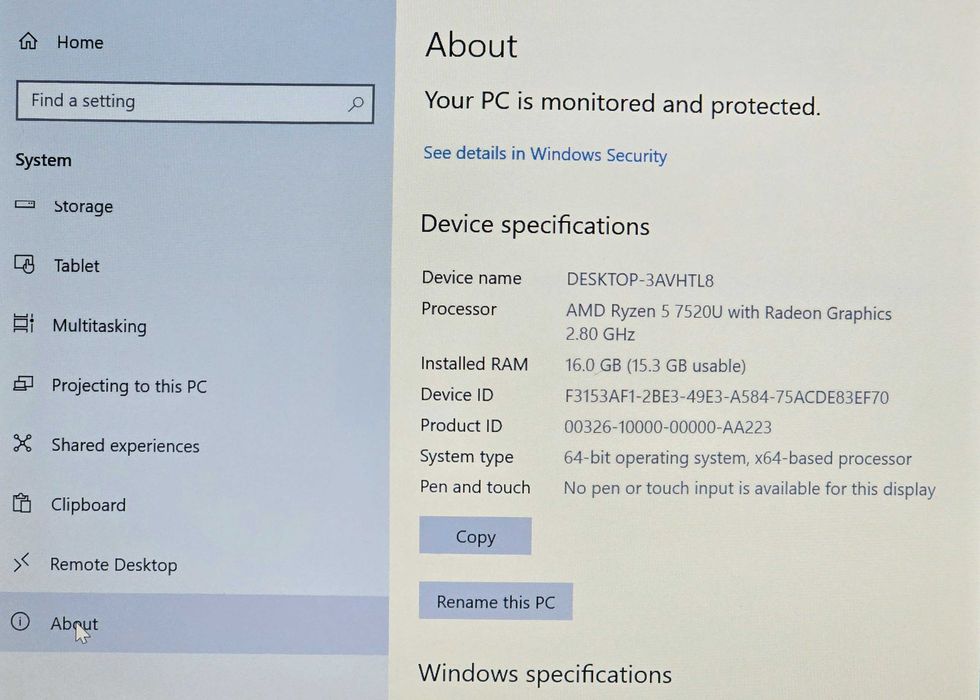 Laptop Asus GO 14, Ryzen 5 7520U, 512 GB, 16 GB RAM, Win 11 Home
