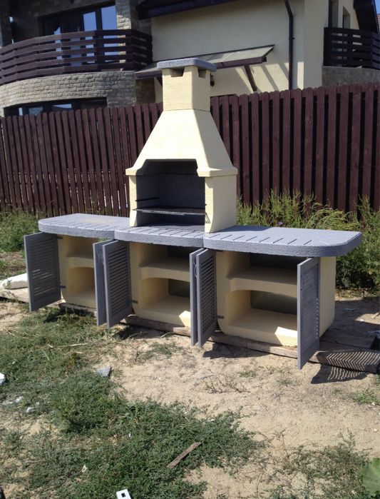 Vand gratar curte gradina barbeque din material refractar
