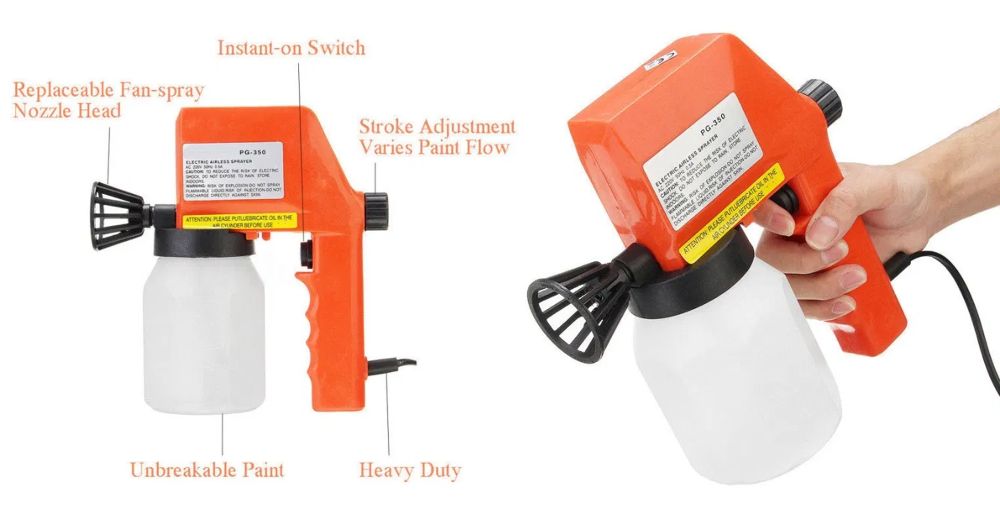 Pistol de vopsit electric 600 ml Kumas PG-350. Nou ambalat!