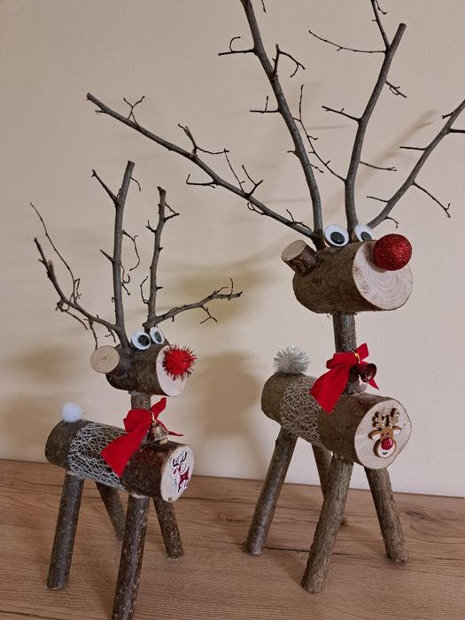 Коледни елени от дърво