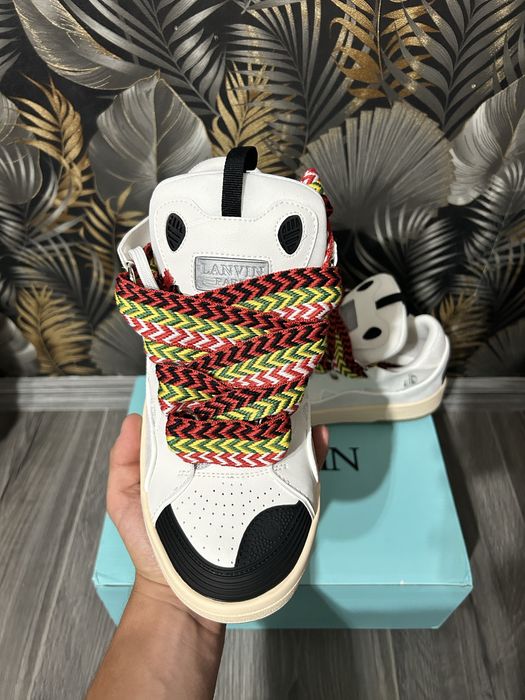 lanvin curb round toe lace up