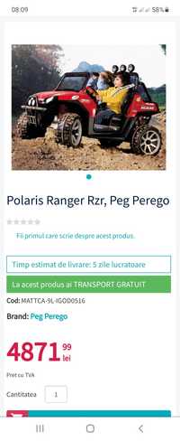 Peg perego Rangers negru