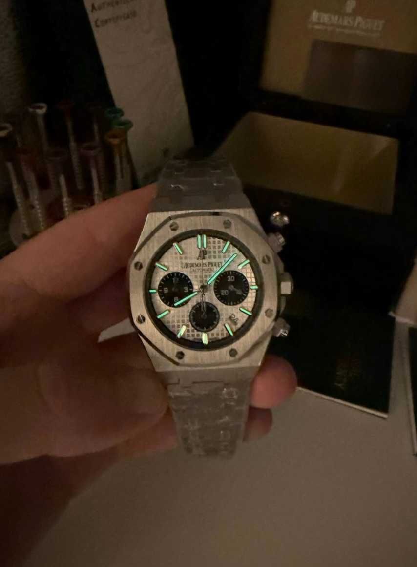audemars piguet royal oak chrono silver
