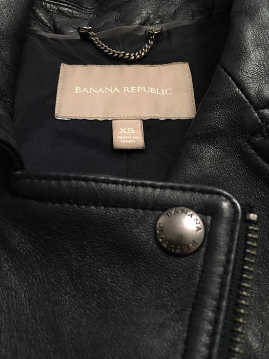 Banana Republic дамско яке естествена кожа и ръкави вълна XS