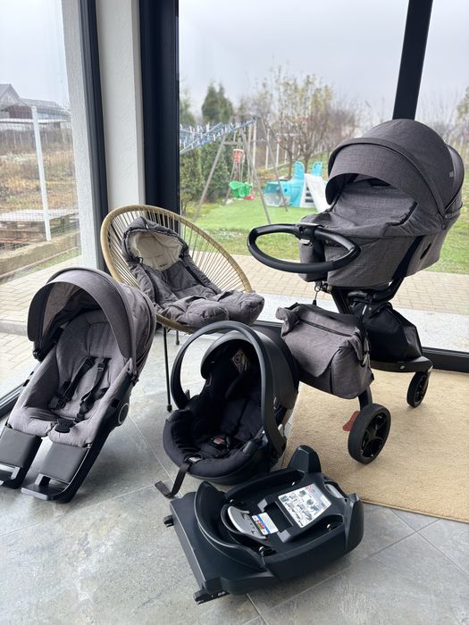 Stokke v6 Xplory 3in1 + Footmuff + Bază auto – Stare foarte bună